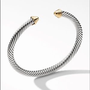 David Yurman Cable Classics Bracelet with 14K Yellow Gold Domes